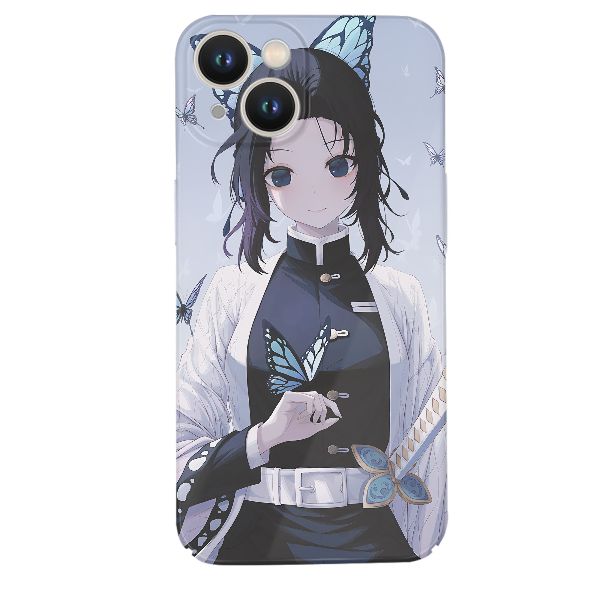 （画像用） 鬼滅の刃（きめつのやいば）蟲柱-胡蝶 しのぶ／こちょう しのぶ Kochou Shinobu 【iPhone 14シリーズ対応】ハードケース